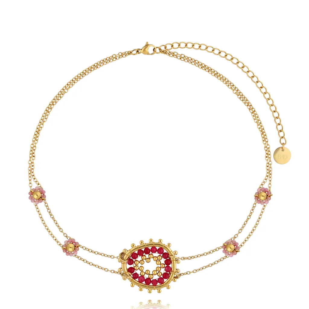 Bali Burgundy Choker Necklace