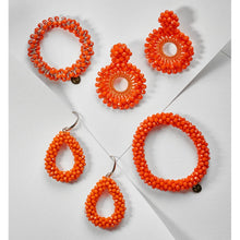 Load image into Gallery viewer, Orange  Crystal Earrings Luminous
