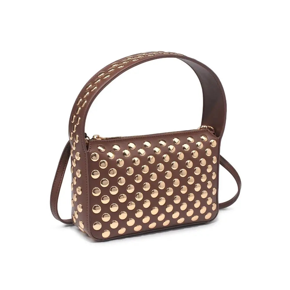 Chocolate Studded Crossbody