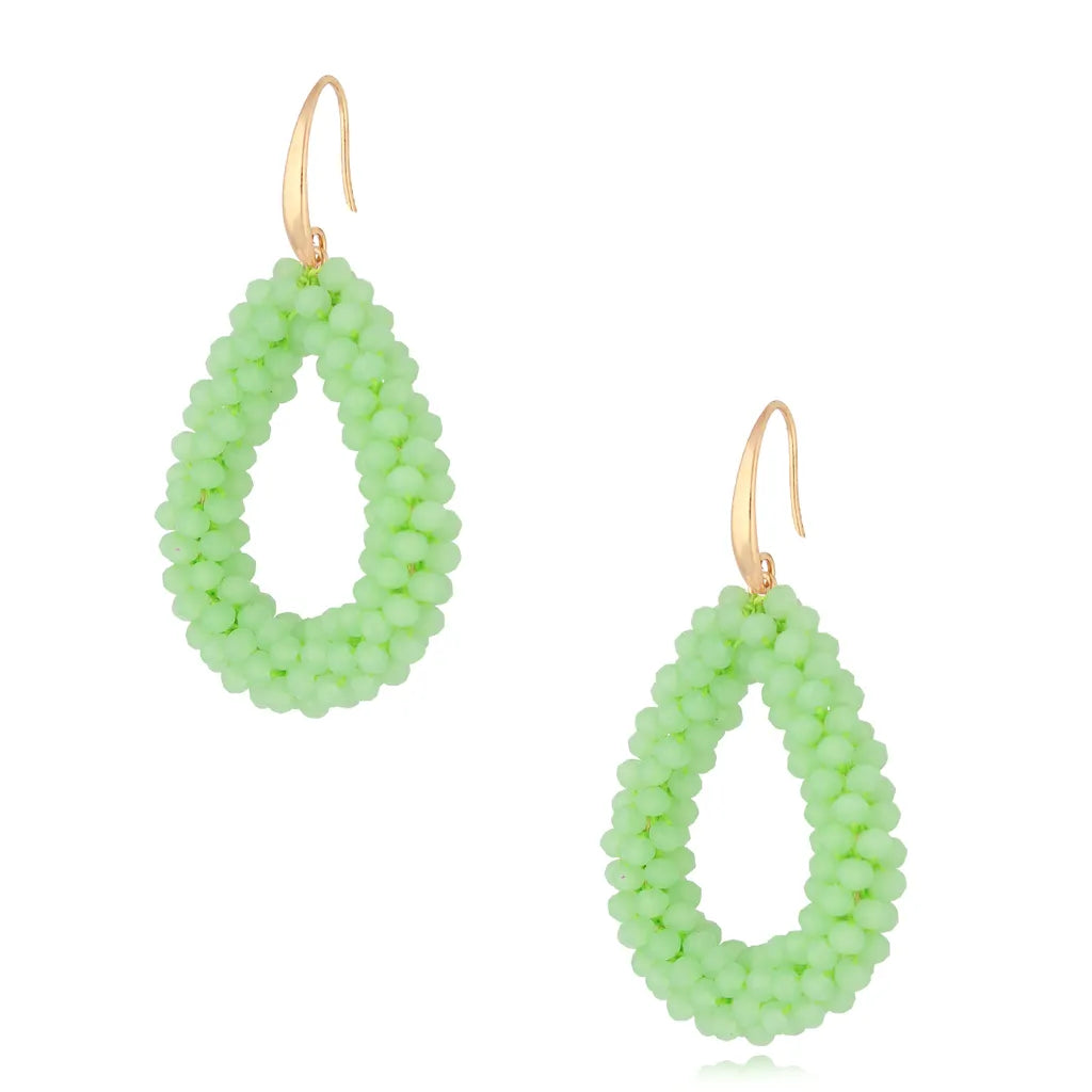 Mint  Crystal Earrings Luminous