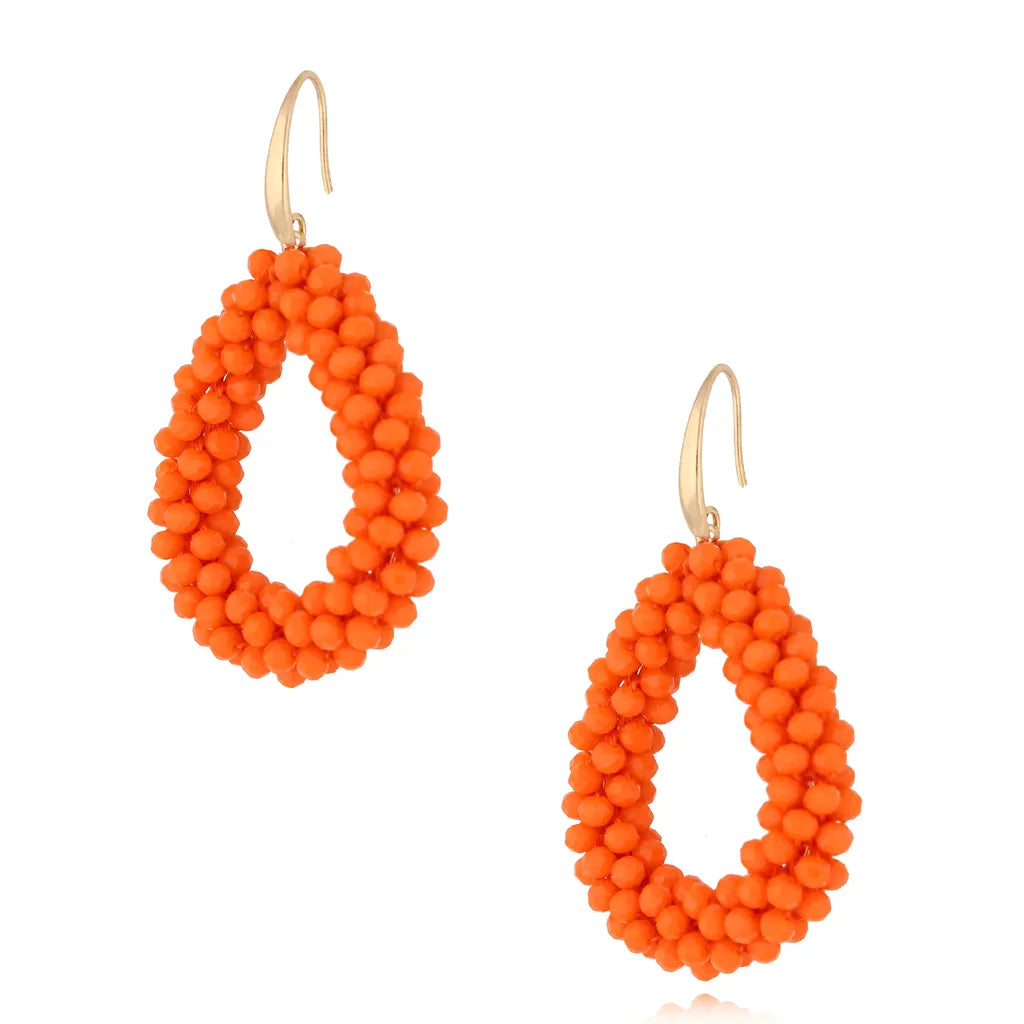 Orange  Crystal Earrings Luminous