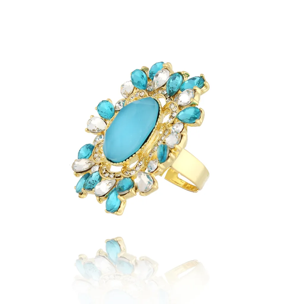 Angelic Blue Adjustable Ring