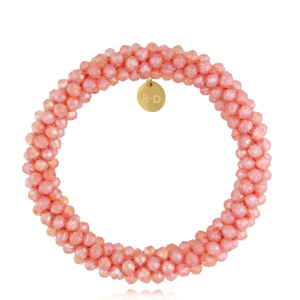 Luminous Peach Crystal Bracelet