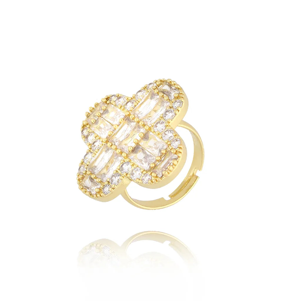 Cristal Clover Ring