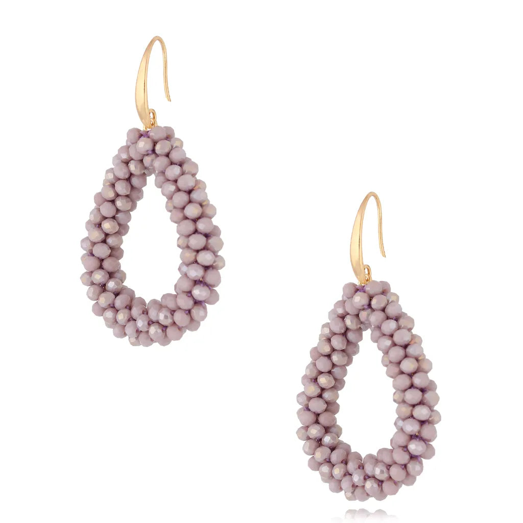 Lilac Crystal Earrings Luminous