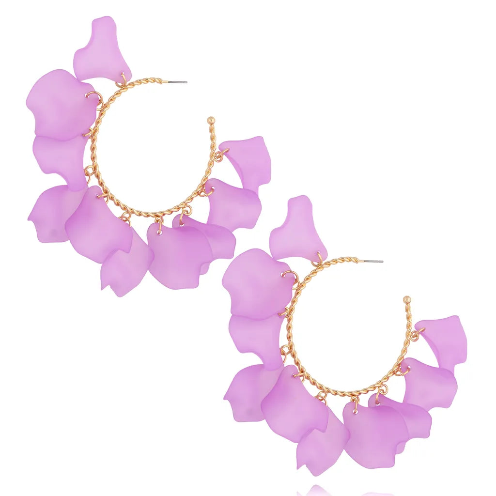 Lilac Hoop Earrings