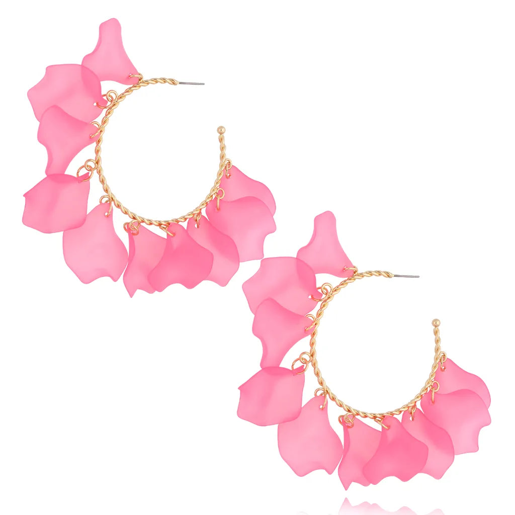 Pink Hoop Earrings