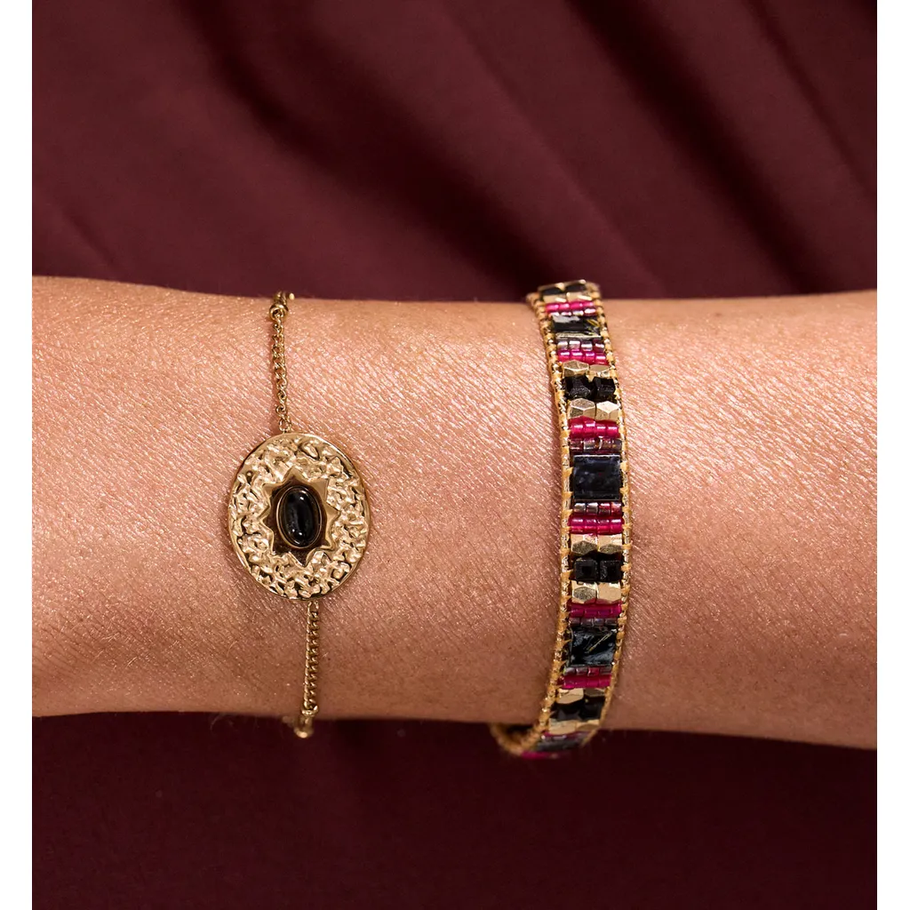 Valley Shine Ruby Hoop Bracelet