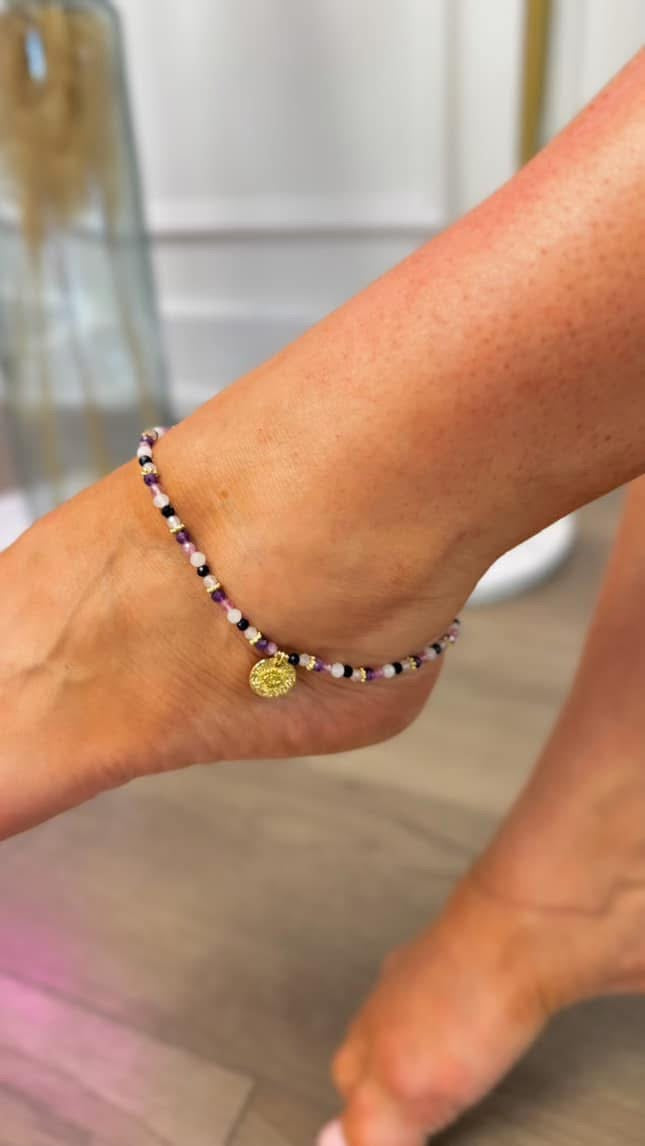 Joy Amethyst Anklet