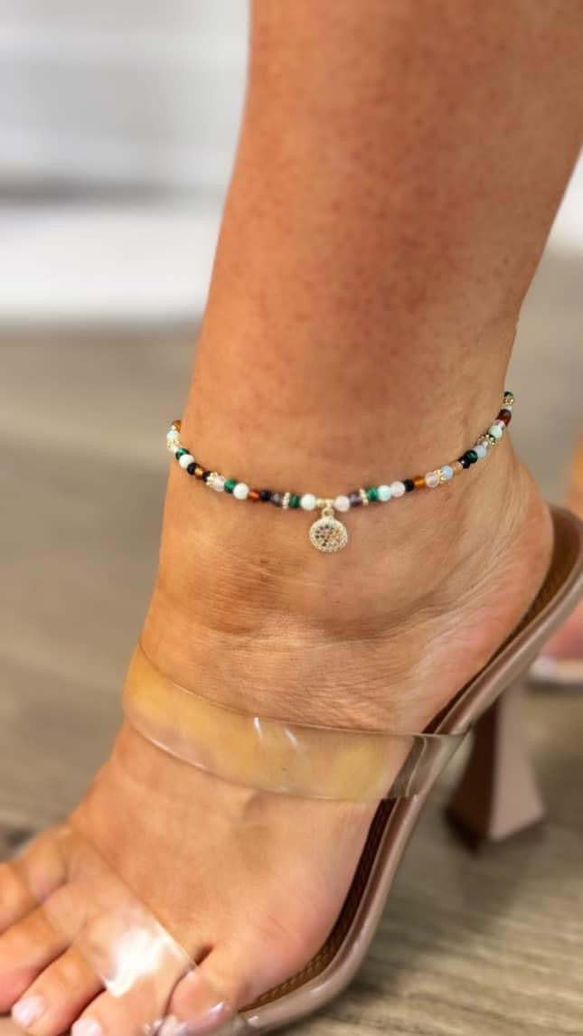 Joy Natural Stone Anklet