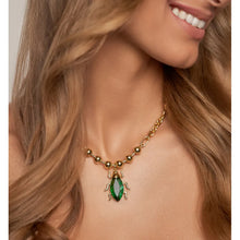 Load image into Gallery viewer, Emerald Beetle Necklace Esther
