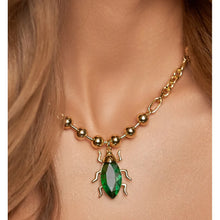 Load image into Gallery viewer, Emerald Beetle Necklace Esther
