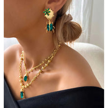 Load image into Gallery viewer, Emerald Beetle Necklace Esther
