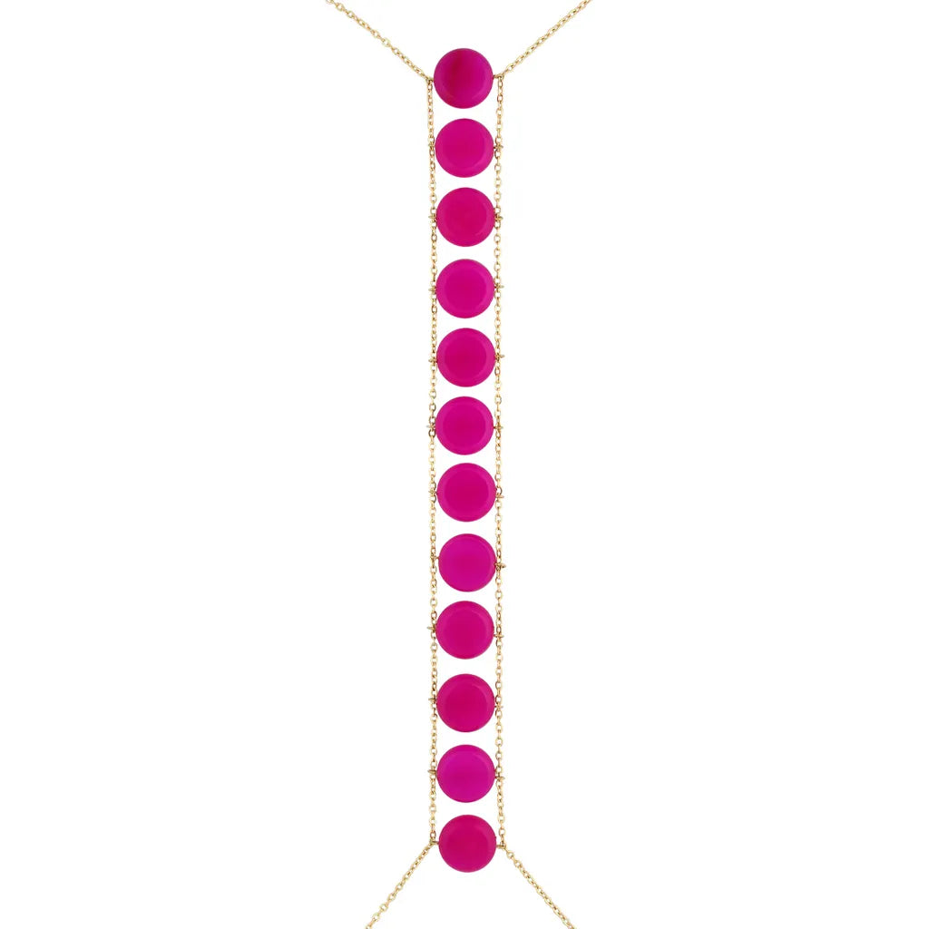 Trinidad Body Chain in fuchsia