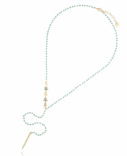 Load image into Gallery viewer, Mint Long Necklace with Stars
