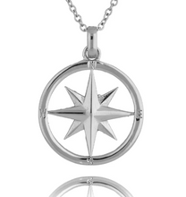 Load image into Gallery viewer, Silver Pacific Wind Rose Necklace
