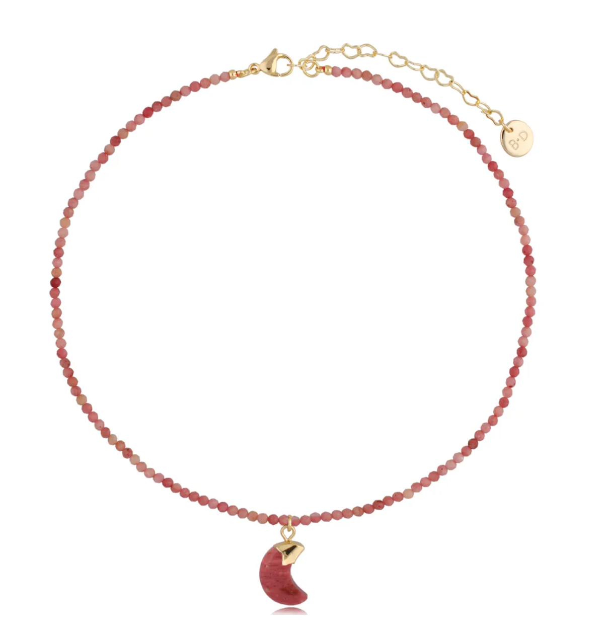 Casablanca Rhodochrosite Moon Choker Necklace