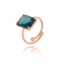 Load image into Gallery viewer, Sea Eye Giulia Rose Gold Adjustable Ring
