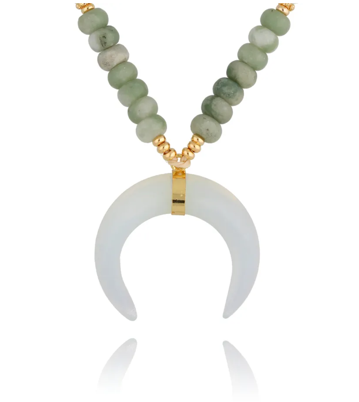 White Moon Amazonite Adjustable Necklace