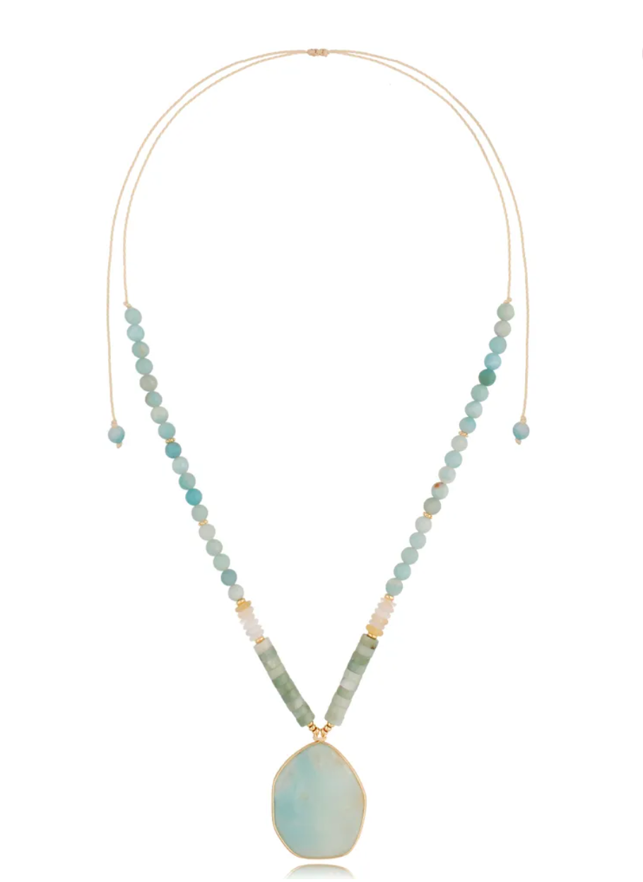 Light Mint Amazonite Adjustable Necklace