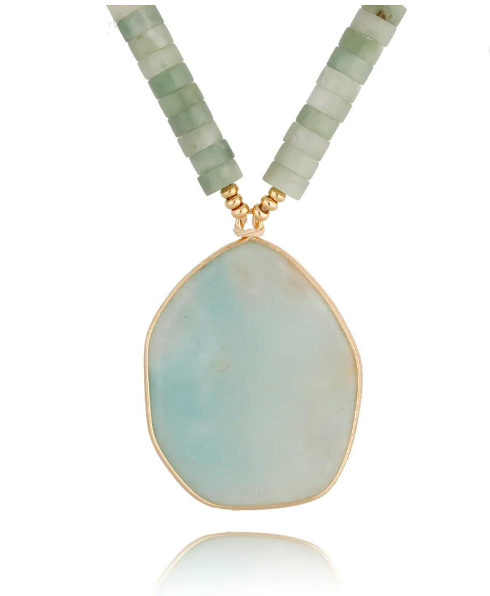 Light Mint Amazonite Adjustable Necklace