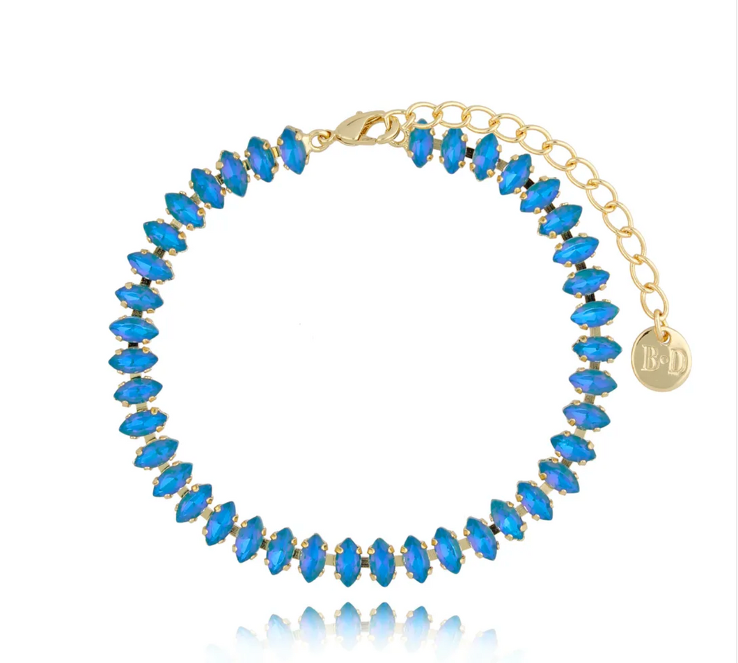 Honestly Blue Crystal Bracelet