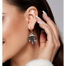 Load image into Gallery viewer, May Pink Green Crystal Earrings
