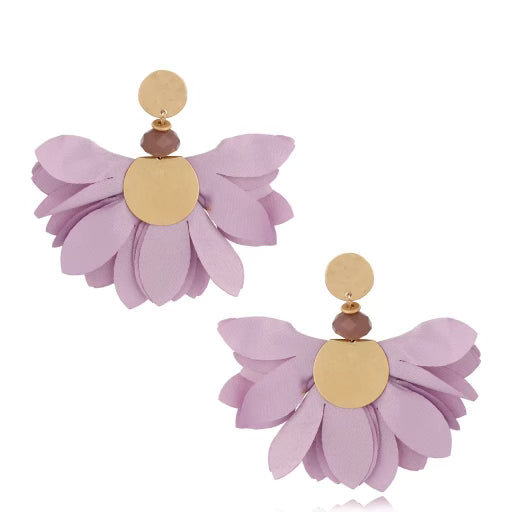 Lilac Satin Earrings