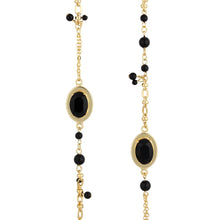 Load image into Gallery viewer, Long Black Crystal Necklace
