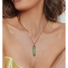 Load image into Gallery viewer, Green Clear Quartz Necklace
