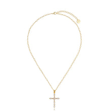 Load image into Gallery viewer, Clear Crystal Dainty Cross Necklace
