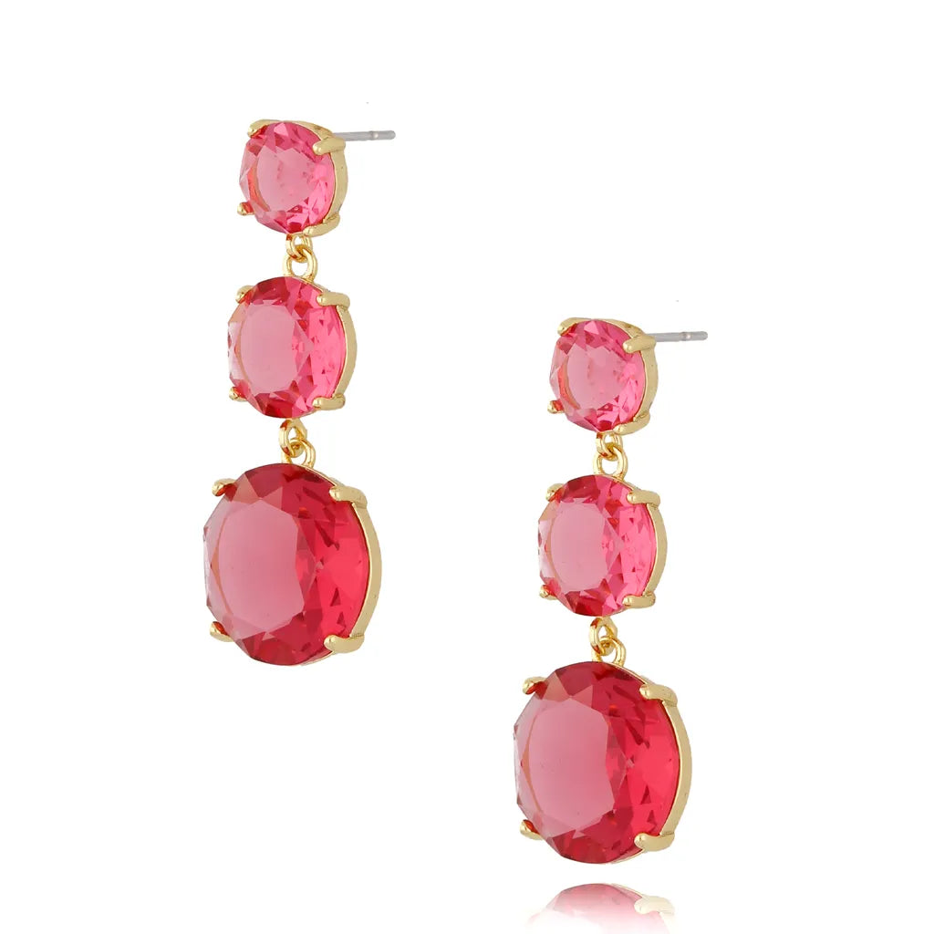 Pink Crystal Earrings