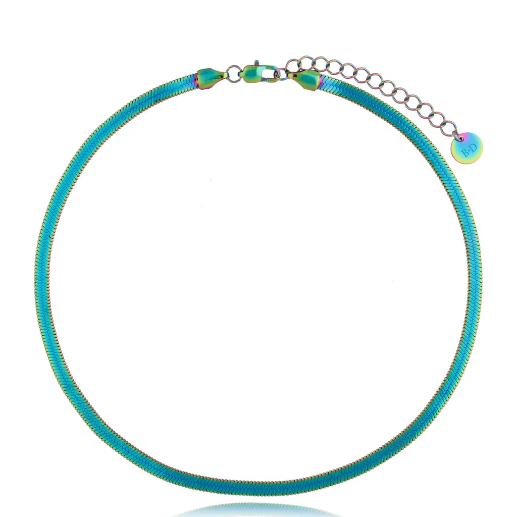 Snake Teal Necklace