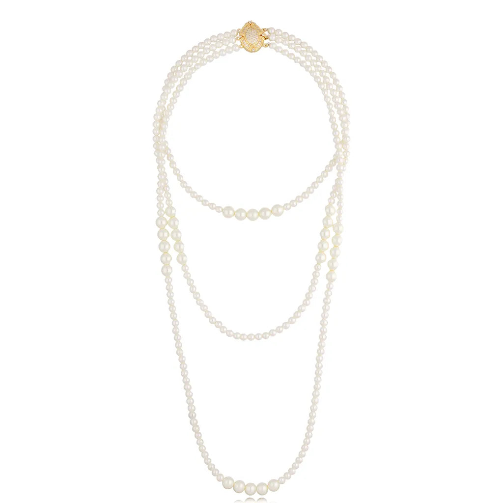 Triple Pearl Necklace