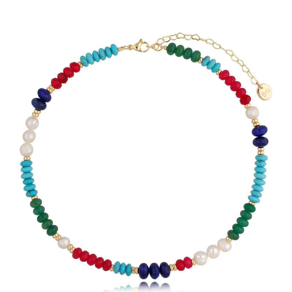 Colorful Pearl Beaded Necklace