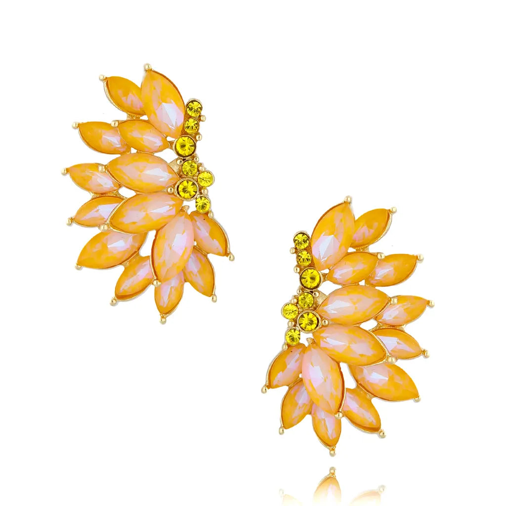 Honestly Peach Crystal Earrings