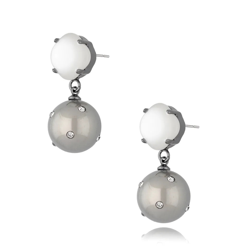 Gray Magic Number Earrings