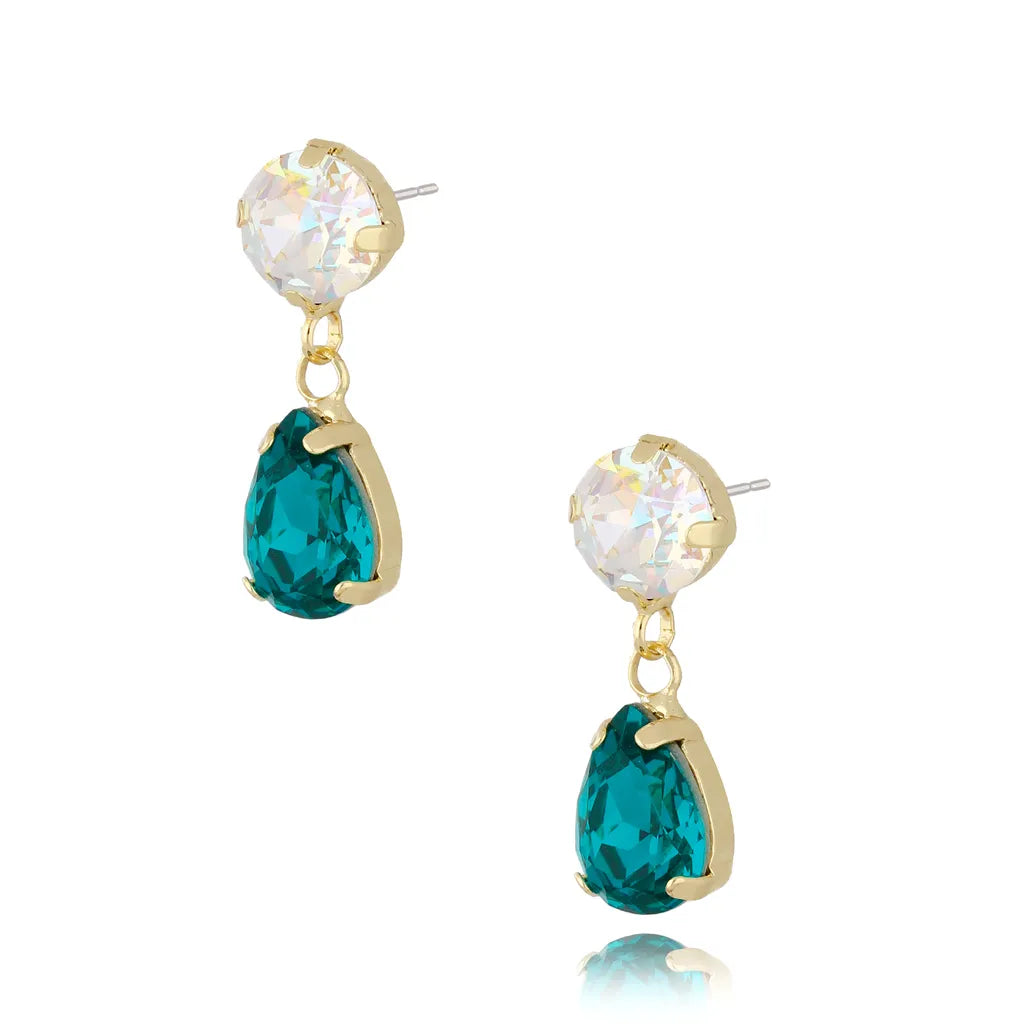 Green Crystal Earrings