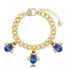 Load image into Gallery viewer, Blue Beetle Gold Chain Bracelet
