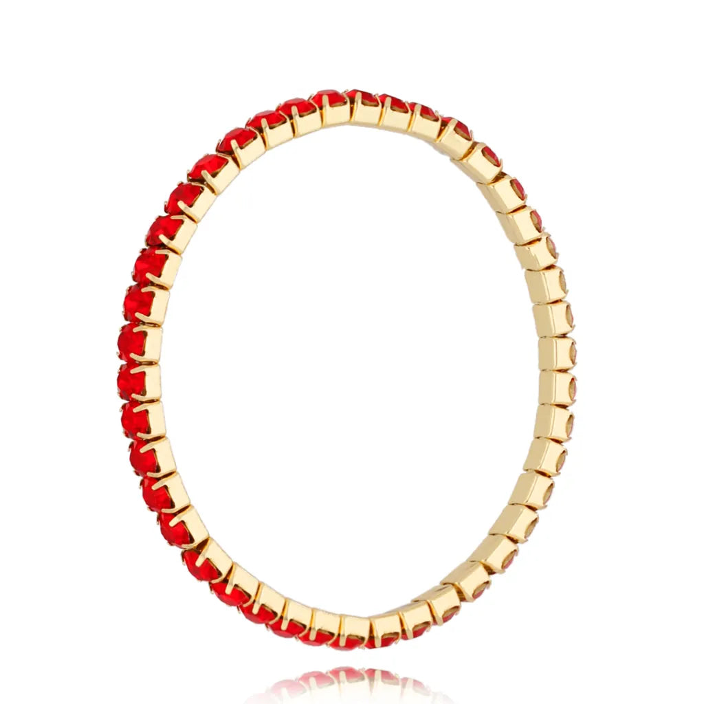 Red Crystal Gold Bracelet