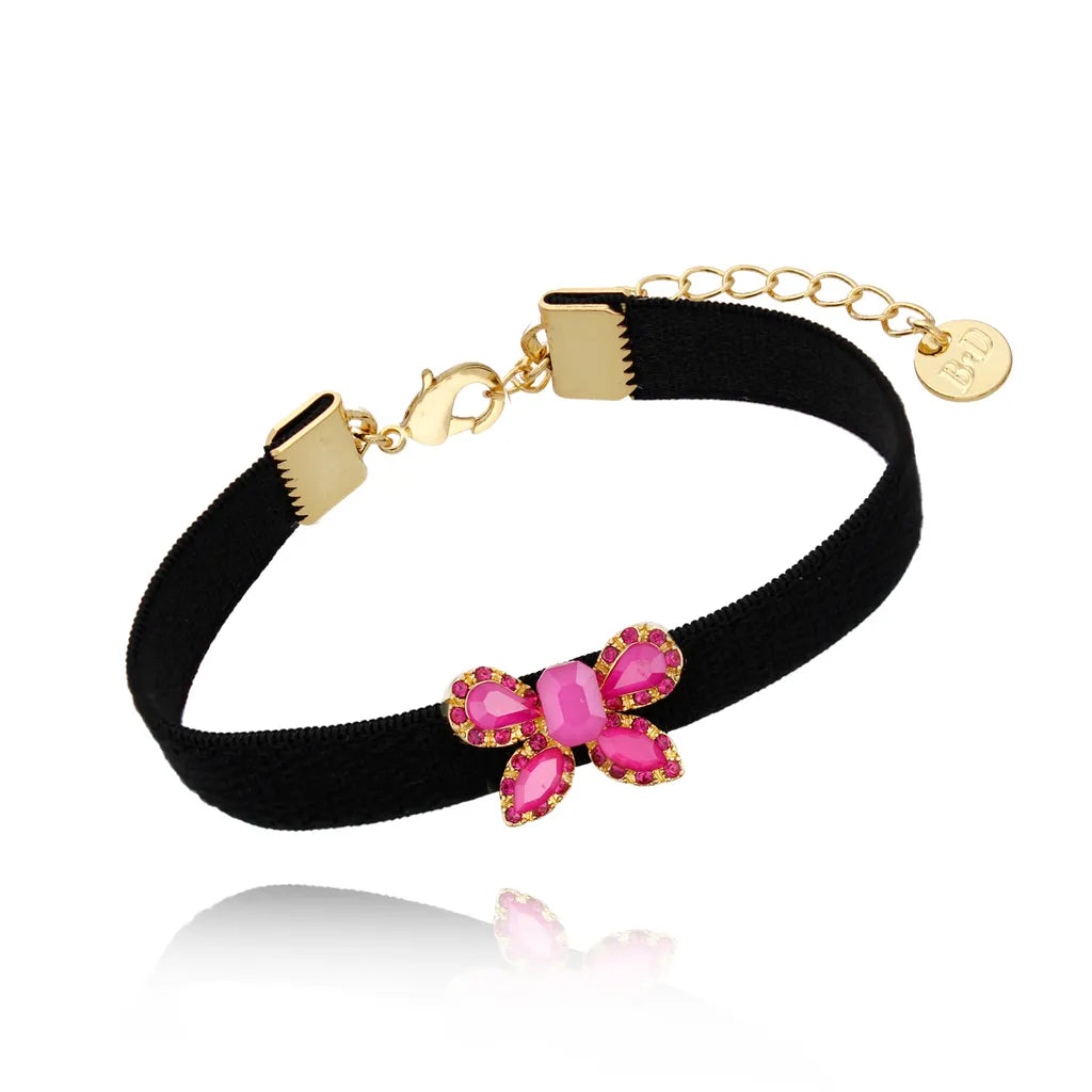 Fuchsia Ribbon Bracelet Beverly