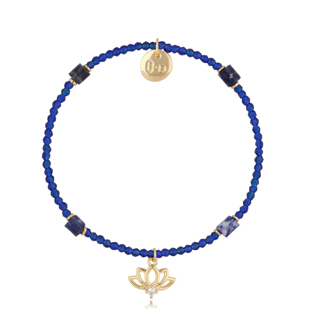 Lotus Flower Blue Bracelet