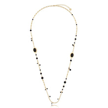 Load image into Gallery viewer, Long Black Crystal Necklace
