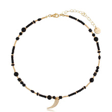 Load image into Gallery viewer, Lucky Horn Black Necklace
