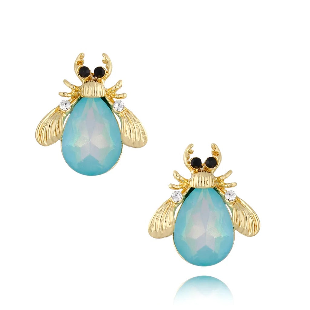 Turquoise Beetle Earrings