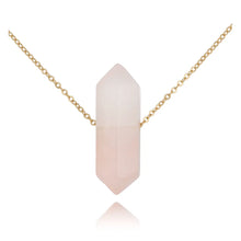 Load image into Gallery viewer, Pink Quartz Dainty Necklace
