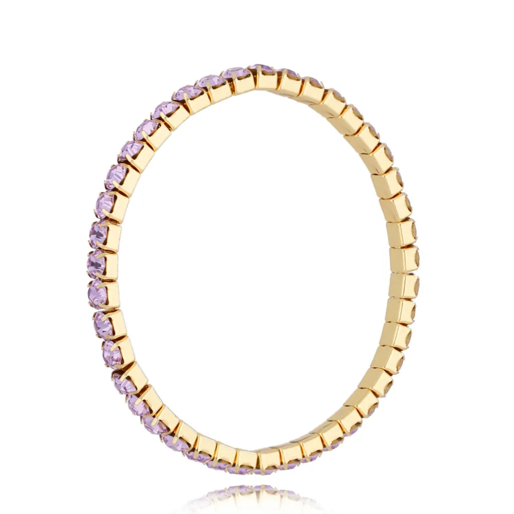 Lilac Crystal Gold Bracelet