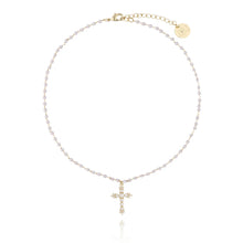 Load image into Gallery viewer, Pearl Cross Necklace
