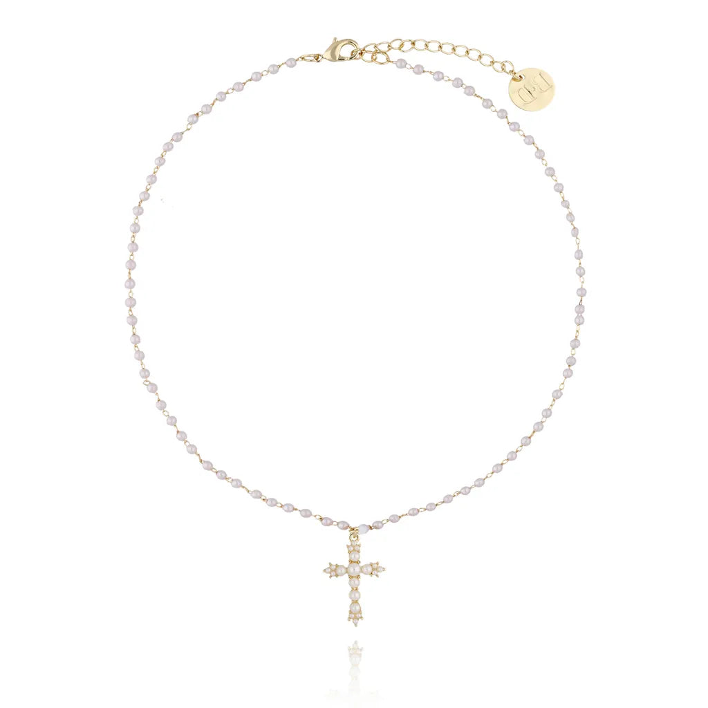 Pearl Cross Necklace