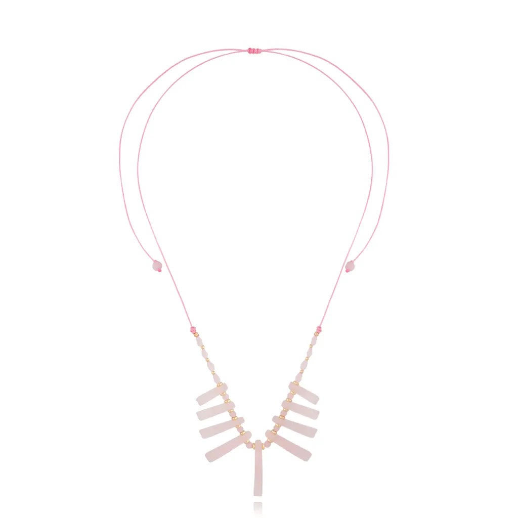 Rose Quartz Adjustable Necklace